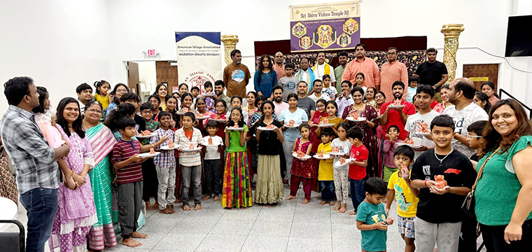 Kids making Lord Ganesha Idol